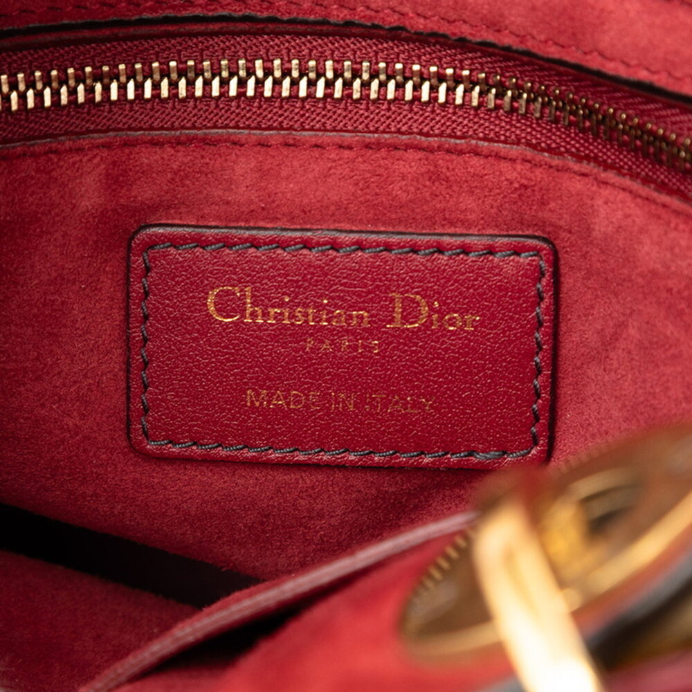CHRISTIAN DIOR Red Leather Shoulder Bag - Picture 5 of 6